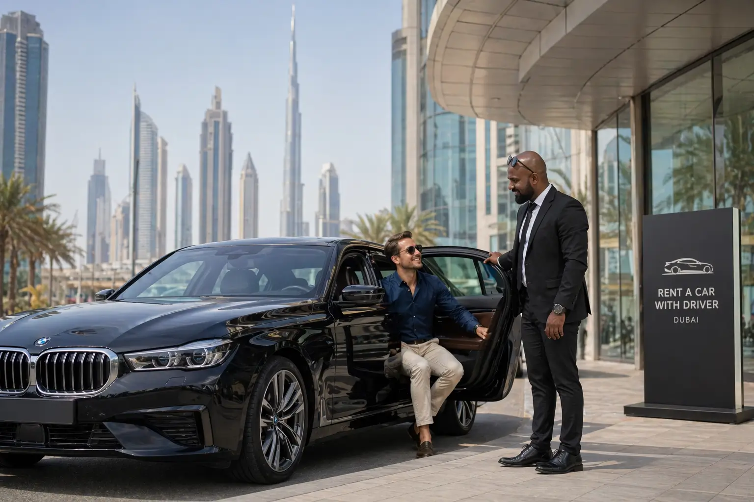 car with driver in dubai